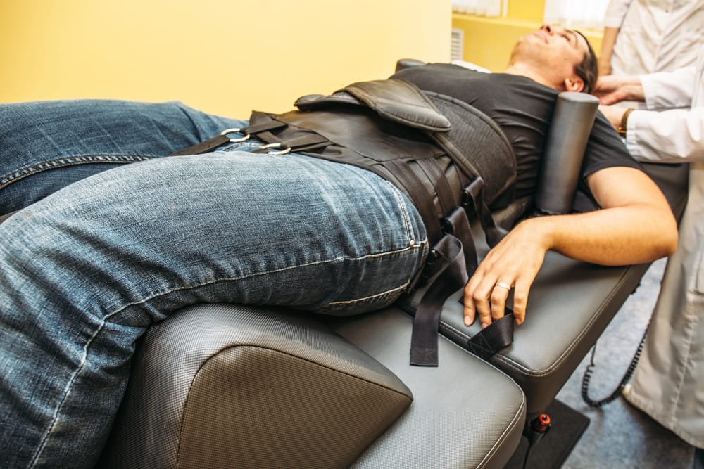 man recovering from hernia mesh surgery
